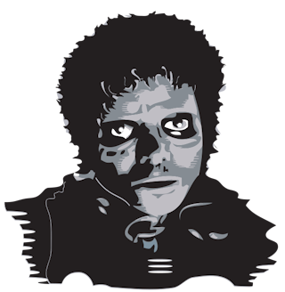 Dead, and still better looking than I am. Michael Jackson in zombie makeup from the Thriller music video